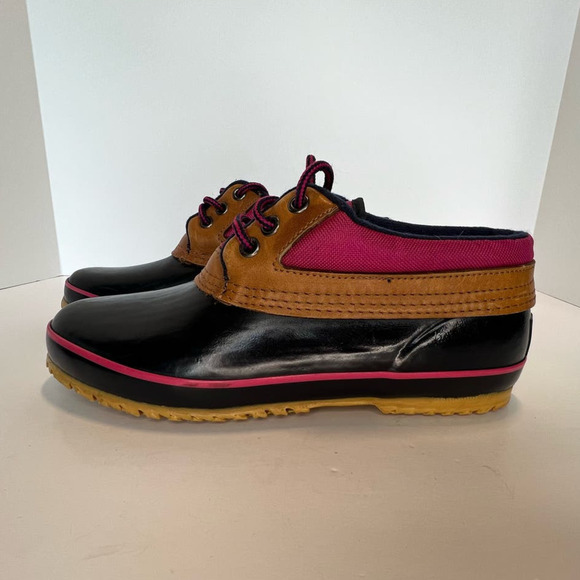 Vintage Bass Calgary Duck Snow Rain Ankle Boots w/Thinsulate, Navy/Pink, size 9 - Picture 11 of 16